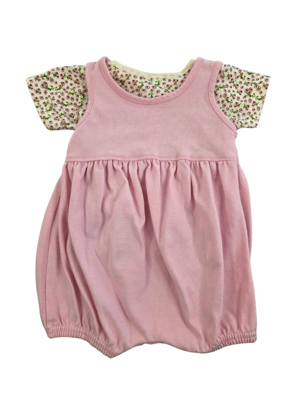 Carter’s John Lennon Yoko Ono Baby Bubble Romper Set Floral Pink 3-6M Vtg 1999
